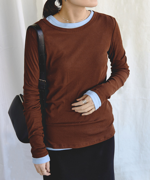 EMILY WEEK(エミリーウィーク)の「《追加10》パウダリーコットンプルオーバー(Tシャツ/カットソー・レディース・ブルー系その他/ネイビー/ピンク・FREE)」の12枚目の写真