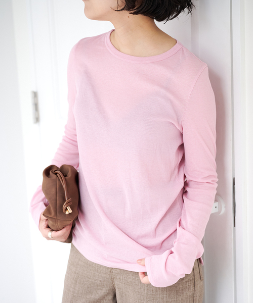 EMILY WEEK(エミリーウィーク)の「《追加10》パウダリーコットンプルオーバー(Tシャツ/カットソー・レディース・ブルー系その他/ネイビー/ピンク・FREE)」の8枚目の写真