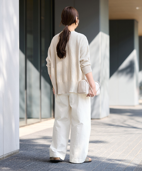 FRAMeWORK(フレームワーク)の「≪洗濯機洗い可 / ≫コットンナイロンタックパンツ(その他パンツ・レディース・ベージュ/バーガンディー/ホワイト・40/38/36/34)」の6枚目の写真