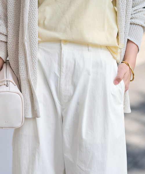 FRAMeWORK(フレームワーク)の「≪洗濯機洗い可 / ≫コットンナイロンタックパンツ(その他パンツ・レディース・ベージュ/バーガンディー/ホワイト・40/38/36/34)」の11枚目の写真