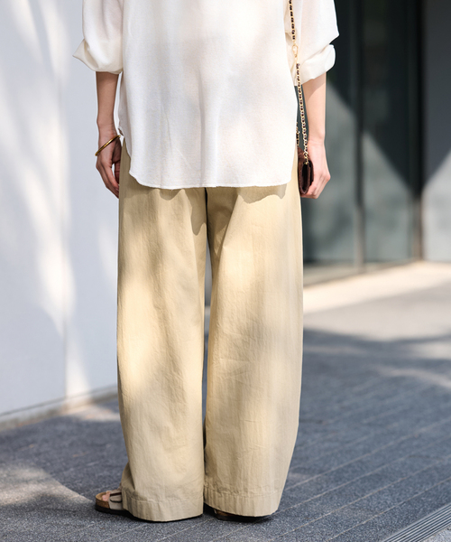 FRAMeWORK(フレームワーク)の「≪洗濯機洗い可 / ≫コットンナイロンタックパンツ(その他パンツ・レディース・ベージュ/バーガンディー/ホワイト・40/38/36/34)」の16枚目の写真