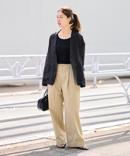 FRAMeWORK(フレームワーク)の「≪洗濯機洗い可 / ≫コットンナイロンタックパンツ(その他パンツ・レディース・ベージュ/バーガンディー/ホワイト・40/38/36/34)」の17枚目の写真