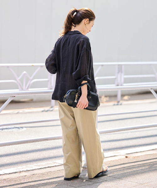 FRAMeWORK(フレームワーク)の「≪洗濯機洗い可 / ≫コットンナイロンタックパンツ(その他パンツ・レディース・ベージュ/バーガンディー/ホワイト・40/38/36/34)」の19枚目の写真