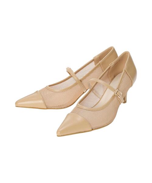 Te chichi（テチチ）の「ポインテッドチュールパンプス（パンプス・レディース・ベージュ/ブラック/ブラウン・37/38）」の3枚目の写真