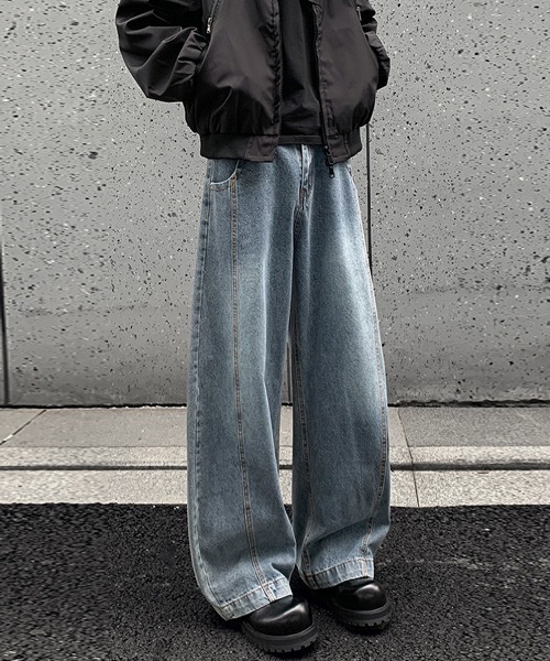 Ressaca(レサーカ)の「ウォッシュ加工ワイドデニムパンツ(デニムパンツ・メンズ・ブルー/インディゴブルー/ブラック・L/XL/M)」の8枚目の写真