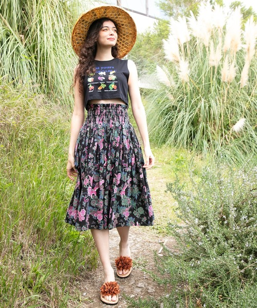 チャイハネ（チャイハネ）の「【チャイハネ】ボヘクランスカート（スカート・レディース・ベージュ/ブラック/ターコイズブルー・FREE）」の6枚目の写真