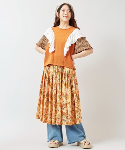 チャイハネ（チャイハネ）の「【チャイハネ】ボヘクランスカート（スカート・レディース・ベージュ/ブラック/ターコイズブルー・FREE）」の14枚目の写真