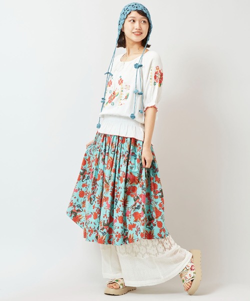 チャイハネ（チャイハネ）の「【チャイハネ】ボヘクランスカート（スカート・レディース・ベージュ/ブラック/ターコイズブルー・FREE）」の20枚目の写真