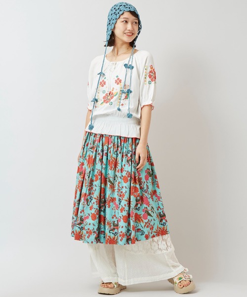 チャイハネ（チャイハネ）の「【チャイハネ】ボヘクランスカート（スカート・レディース・ベージュ/ブラック/ターコイズブルー・FREE）」の19枚目の写真