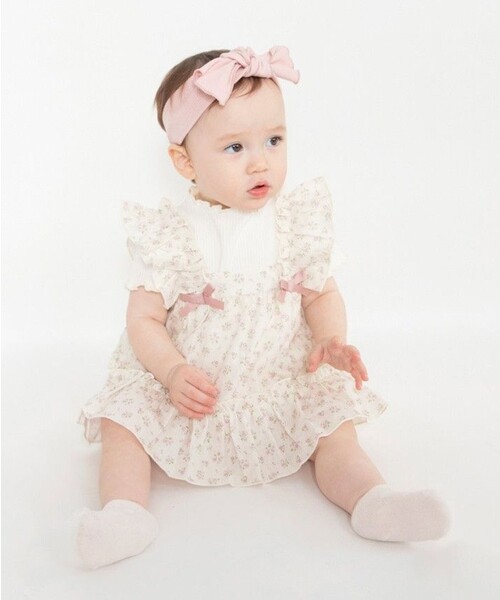 BRANSHES（ブランシェス）の「肩フリルチュニック＆ブルマセット（その他ベビー用品・キッズ・サックスブルー/ピンク・80/70）」の10枚目の写真