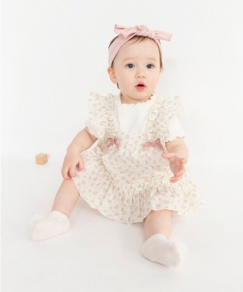 BRANSHES（ブランシェス）の「肩フリルチュニック＆ブルマセット（その他ベビー用品・キッズ・サックスブルー/ピンク・80/70）」の12枚目の写真