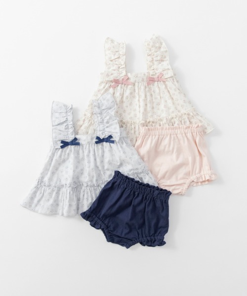 BRANSHES(ブランシェス)の「肩フリルチュニック×ブルマセット(その他ベビーウェア・キッズ・サックスブルー/ピンク・80/70)」の10枚目の写真