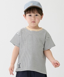 petit main | 【防汚】カラーボーダー半袖Tシャツ(Tシャツ/カットソー)