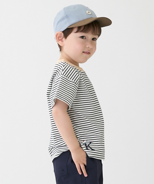 petit main（プティマイン）の「【防汚】カラーボーダー半袖Tシャツ（Tシャツ/カットソー・キッズ・ライトピンク/ブラック/エメラルド/レッド・120cm/110cm/100cm/130cm/80ｃｍ/90cm）」の11枚目の写真