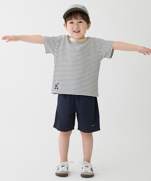 petit main（プティマイン）の「【防汚】カラーボーダー半袖Tシャツ（Tシャツ/カットソー・キッズ・ライトピンク/ブラック/エメラルド/レッド・120cm/110cm/100cm/130cm/80ｃｍ/90cm）」の12枚目の写真