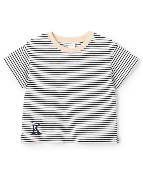 petit main（プティマイン）の「【防汚】カラーボーダー半袖Tシャツ（Tシャツ/カットソー・キッズ・ライトピンク/ブラック/エメラルド/レッド・120cm/110cm/100cm/130cm/80ｃｍ/90cm）」の13枚目の写真