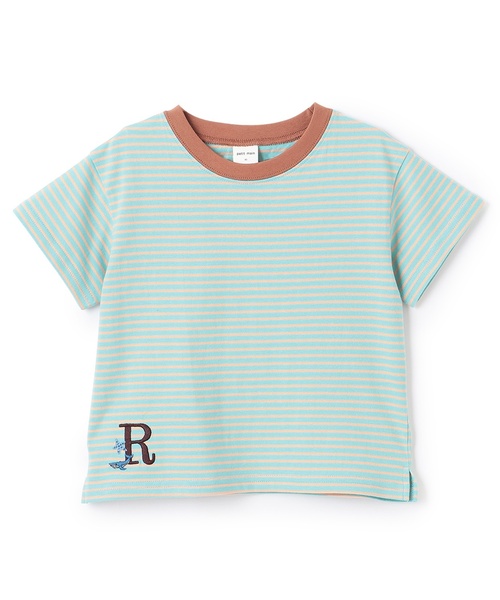 petit main（プティマイン）の「【防汚】カラーボーダー半袖Tシャツ（Tシャツ/カットソー・キッズ・ライトピンク/ブラック/エメラルド/レッド・120cm/110cm/100cm/130cm/80ｃｍ/90cm）」の14枚目の写真