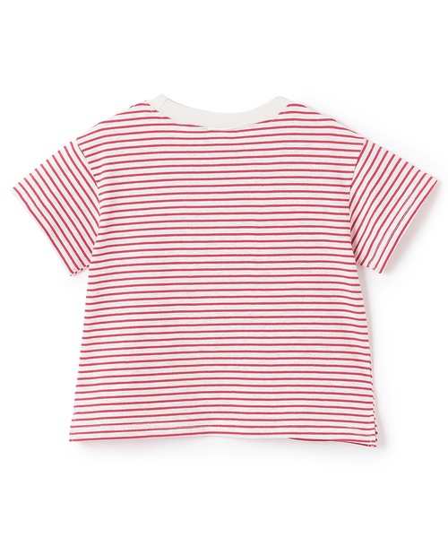 petit main（プティマイン）の「【防汚】カラーボーダー半袖Tシャツ（Tシャツ/カットソー・キッズ・ライトピンク/ブラック/エメラルド/レッド・120cm/110cm/100cm/130cm/80ｃｍ/90cm）」の16枚目の写真