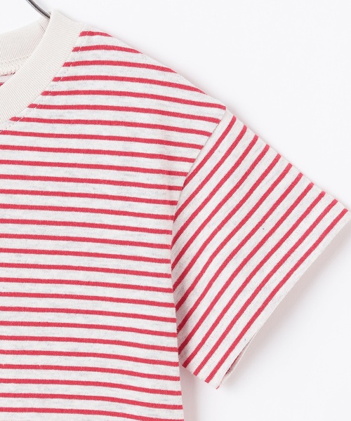 petit main（プティマイン）の「【防汚】カラーボーダー半袖Tシャツ（Tシャツ/カットソー・キッズ・ライトピンク/ブラック/エメラルド/レッド・120cm/110cm/100cm/130cm/80ｃｍ/90cm）」の18枚目の写真