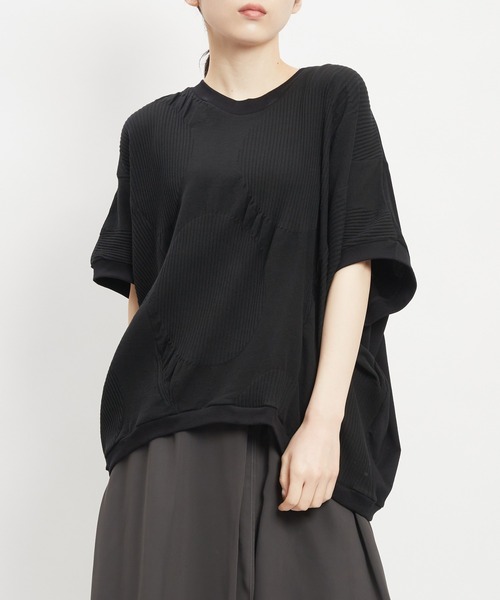 gomme（ゴム）の「リンクスバルーンＴ（Tシャツ/カットソー・レディース・ブラック/ホワイト/パープル・MEDIUM）」の3枚目の写真