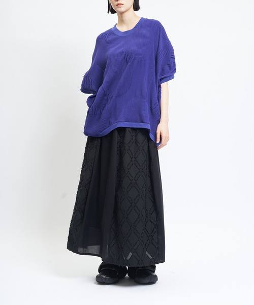 gomme（ゴム）の「リンクスバルーンＴ（Tシャツ/カットソー・レディース・ブラック/ホワイト/パープル・MEDIUM）」の5枚目の写真