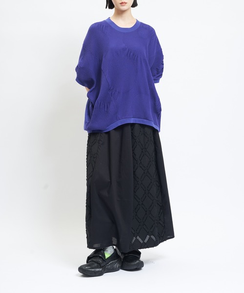 gomme（ゴム）の「リンクスバルーンＴ（Tシャツ/カットソー・レディース・ブラック/ホワイト/パープル・MEDIUM）」の4枚目の写真