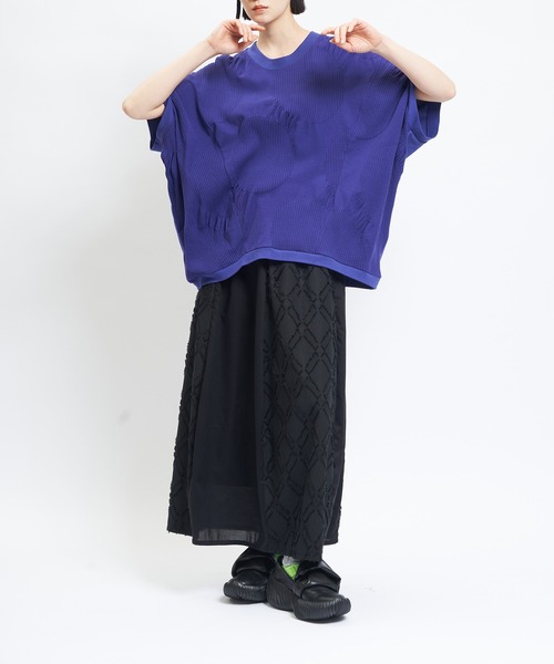 gomme（ゴム）の「リンクスバルーンＴ（Tシャツ/カットソー・レディース・ブラック/ホワイト/パープル・MEDIUM）」の6枚目の写真