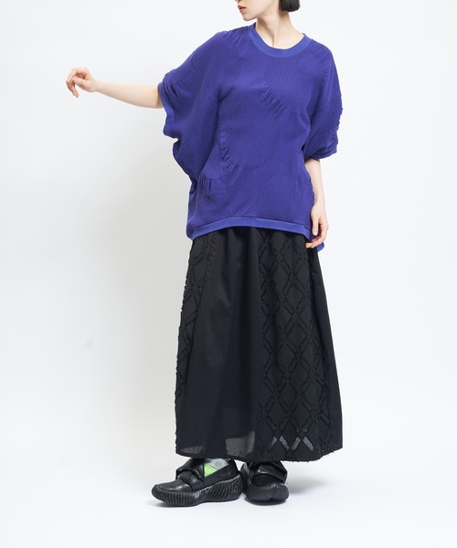 gomme（ゴム）の「リンクスバルーンＴ（Tシャツ/カットソー・レディース・ブラック/ホワイト/パープル・MEDIUM）」の7枚目の写真