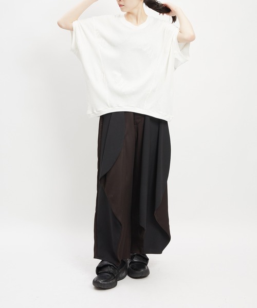 gomme（ゴム）の「リンクスバルーンＴ（Tシャツ/カットソー・レディース・ブラック/ホワイト/パープル・MEDIUM）」の9枚目の写真