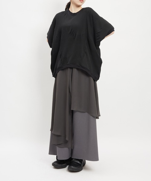gomme（ゴム）の「リンクスバルーンＴ（Tシャツ/カットソー・レディース・ブラック/ホワイト/パープル・MEDIUM）」の11枚目の写真