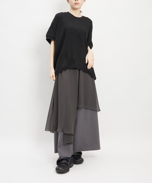 gomme（ゴム）の「リンクスバルーンＴ（Tシャツ/カットソー・レディース・ブラック/ホワイト/パープル・MEDIUM）」の12枚目の写真