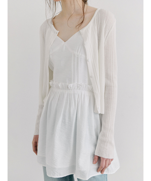 ETMON（エトモン）の「Linen Round Cardigan, Ivory（カーディガン/ボレロ・レディース・その他・F）」の3枚目の写真