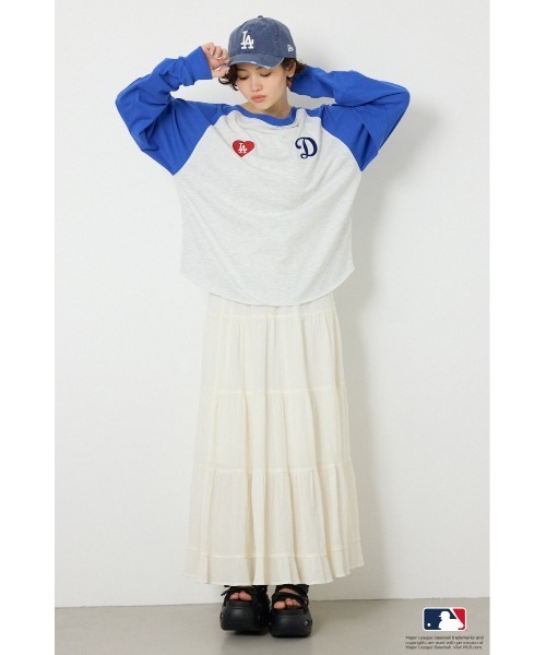 RODEO CROWNS WIDE BOWL(ロデオクラウンズワイドボウル)の「(MLB)オフショルラグラントップス(Tシャツ/カットソー・レディース・ブラウン系その他/ブルー系その他3/ブルー系その他・FREE)」の8枚目の写真
