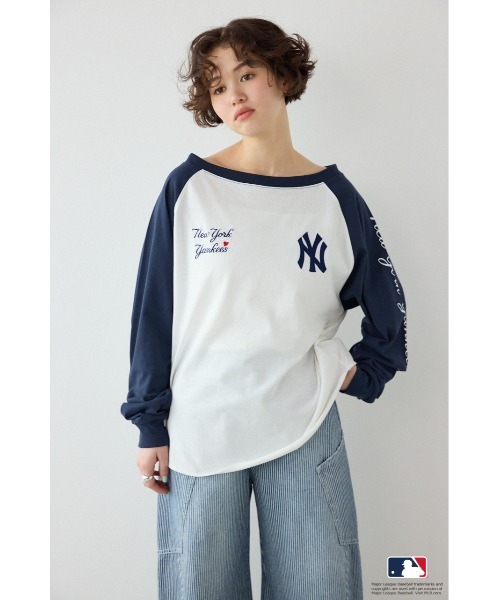 RODEO CROWNS WIDE BOWL(ロデオクラウンズワイドボウル)の「(MLB)オフショルラグラントップス(Tシャツ/カットソー・レディース・ブラウン系その他/ブルー系その他3/ブルー系その他・FREE)」の16枚目の写真