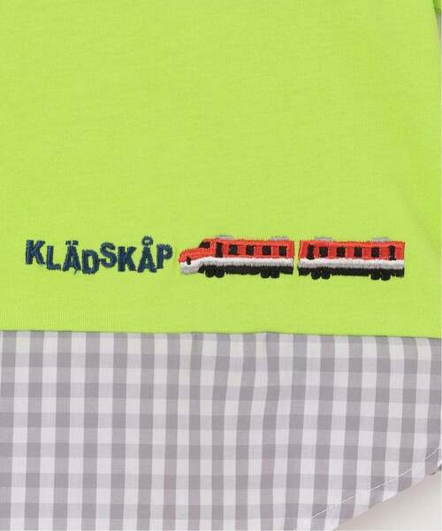 kladskap（クレードスコープ）の「電車刺しゅう切替半袖Tシャツ（Tシャツ/カットソー・キッズ・オフホワイト/黄緑系・120cm/110cm/90cm/80ｃｍ/100cm/130cm）」の10枚目の写真