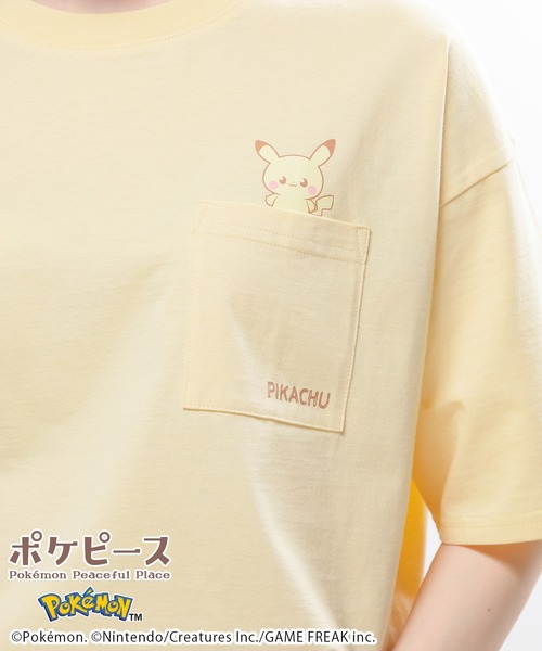 Honeys(ハニーズ)の「【UVカット】ポケピース/ゆるTシャツ(Tシャツ/カットソー・キッズ・パープル/ブルー/ブラック/グリーン/ホワイト/ネイビー/イエロー/オレンジ・150cm/M/LL/L/S)」の7枚目の写真