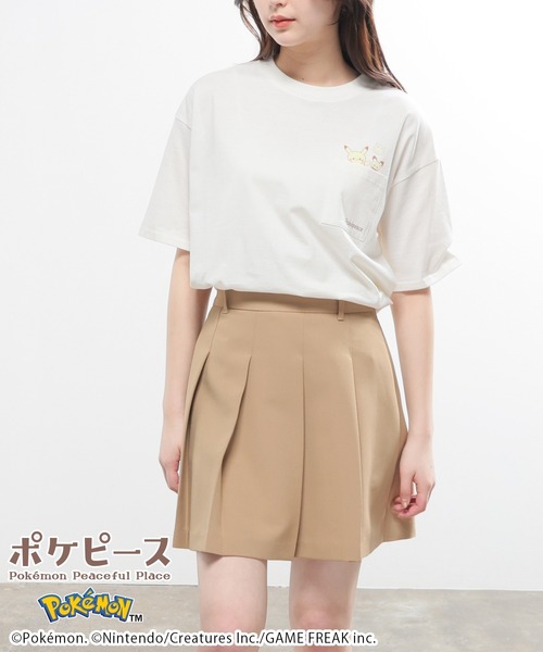 Honeys(ハニーズ)の「【UVカット】ポケピース/ゆるTシャツ(Tシャツ/カットソー・キッズ・パープル/ブルー/ブラック/グリーン/ホワイト/ネイビー/イエロー/オレンジ・150cm/M/LL/L/S)」の21枚目の写真
