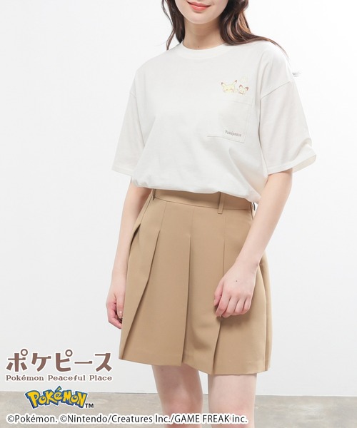 Honeys(ハニーズ)の「【UVカット】ポケピース/ゆるTシャツ(Tシャツ/カットソー・キッズ・パープル/ブルー/ブラック/グリーン/ホワイト/ネイビー/イエロー/オレンジ・150cm/M/LL/L/S)」の22枚目の写真
