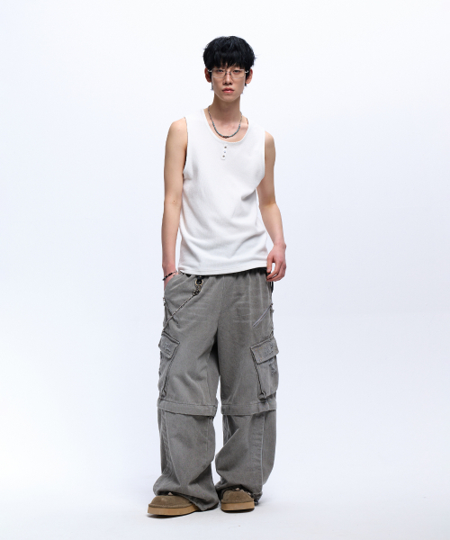 RSSC(アールエスエスシー)の「LEATHER MIXED SLEEVELESS - WHITE(Tシャツ/カットソー・レディース・その他・0/1/2)」の3枚目の写真