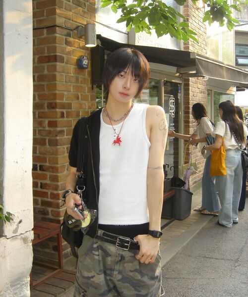 RSSC(アールエスエスシー)の「LEATHER MIXED SLEEVELESS - WHITE(Tシャツ/カットソー・レディース・その他・0/1/2)」の16枚目の写真
