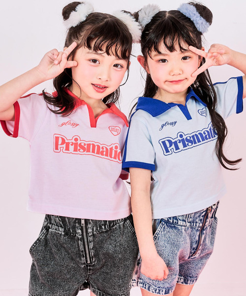 ANAP kids（アナップキッズ）の「エリ付 ライン ゲーム Tシャツ（シャツ/ブラウス・キッズ・クリア/ホワイト/ピンク・130/120/110）」の5枚目の写真