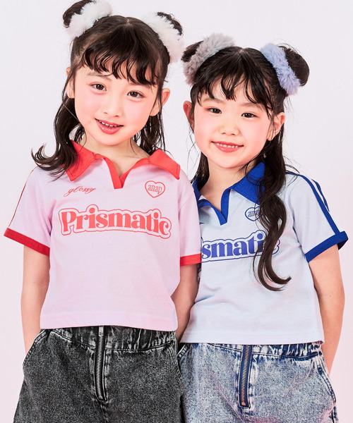 ANAP kids（アナップキッズ）の「エリ付 ライン ゲーム Tシャツ（シャツ/ブラウス・キッズ・クリア/ホワイト/ピンク・130/120/110）」の4枚目の写真