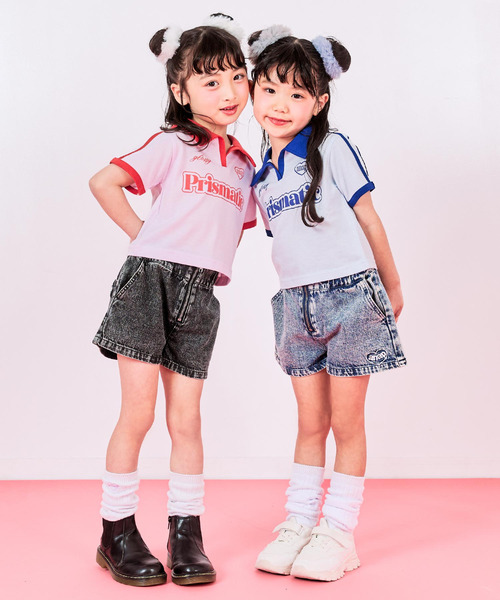 ANAP kids（アナップキッズ）の「エリ付 ライン ゲーム Tシャツ（シャツ/ブラウス・キッズ・クリア/ホワイト/ピンク・130/120/110）」の6枚目の写真