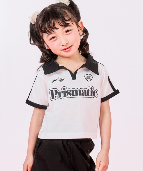 ANAP kids（アナップキッズ）の「エリ付 ライン ゲーム Tシャツ（シャツ/ブラウス・キッズ・クリア/ホワイト/ピンク・130/120/110）」の8枚目の写真
