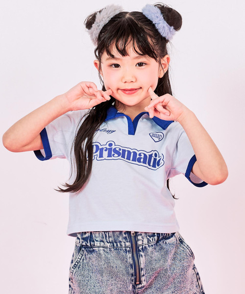 ANAP kids（アナップキッズ）の「エリ付 ライン ゲーム Tシャツ（シャツ/ブラウス・キッズ・クリア/ホワイト/ピンク・130/120/110）」の11枚目の写真