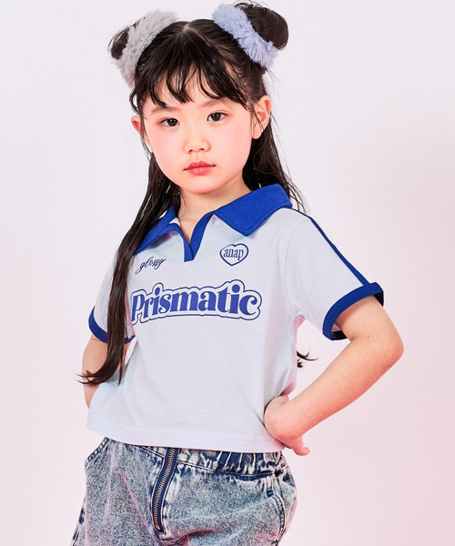 ANAP kids（アナップキッズ）の「エリ付 ライン ゲーム Tシャツ（シャツ/ブラウス・キッズ・クリア/ホワイト/ピンク・130/120/110）」の12枚目の写真