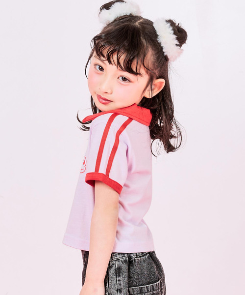 ANAP kids（アナップキッズ）の「エリ付 ライン ゲーム Tシャツ（シャツ/ブラウス・キッズ・クリア/ホワイト/ピンク・130/120/110）」の17枚目の写真