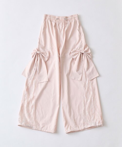 OLIVE des OLIVE（オリーブデオリーブ）の「サイドレースリボンカーゴパンツ（カーゴパンツ・レディース・ブラック/オフホワイト/ピンク・FREE）」の21枚目の写真