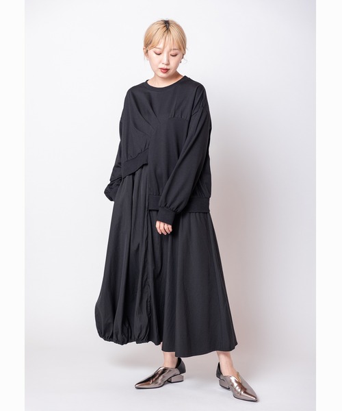 OSMOSIS(オズモーシス)の「切替アシンメトリーワンピース(ワンピース・レディース・カーキ/ブラック/グレー・ONE SIZE)」の10枚目の写真