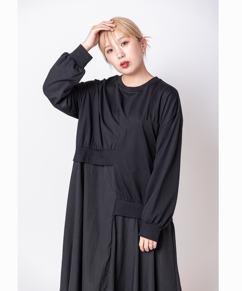 OSMOSIS(オズモーシス)の「切替アシンメトリーワンピース(ワンピース・レディース・カーキ/ブラック/グレー・ONE SIZE)」の12枚目の写真